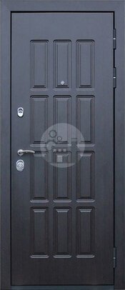 стальная дверь, отделка темный мдф, для частного дома-ДВ-758