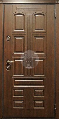 Стальная дверь с двумя петлями, отделка винорит-ДВ-379